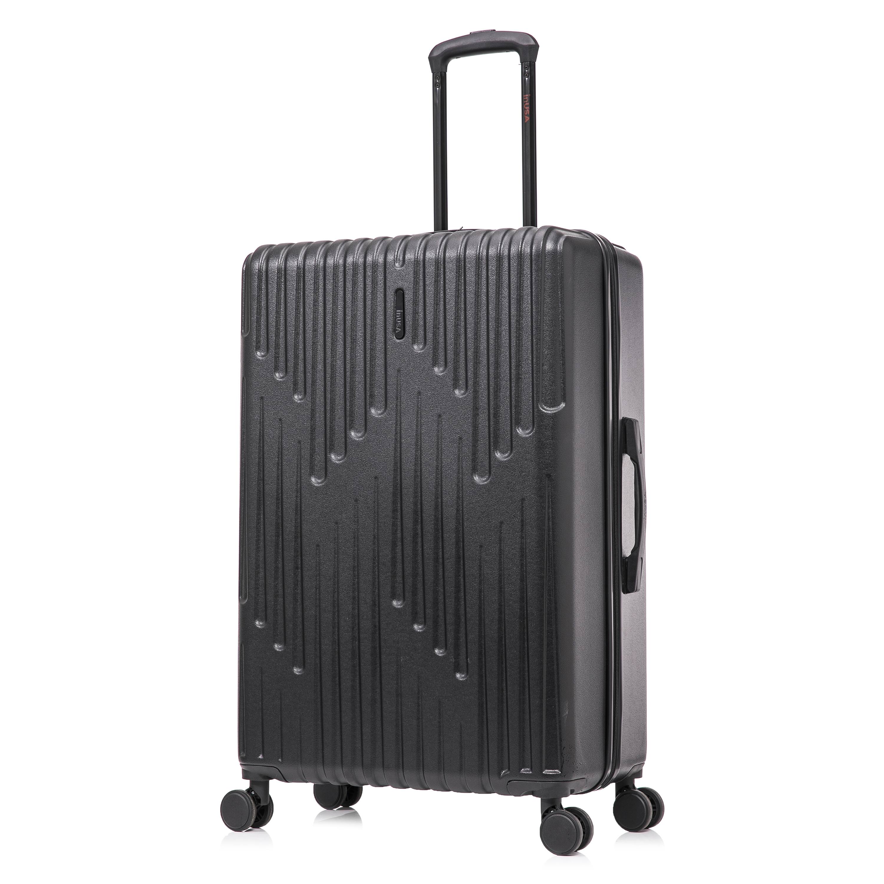 Angle. InUSA - Drip lightweight hardside spinner luggage 28" - BLACK.