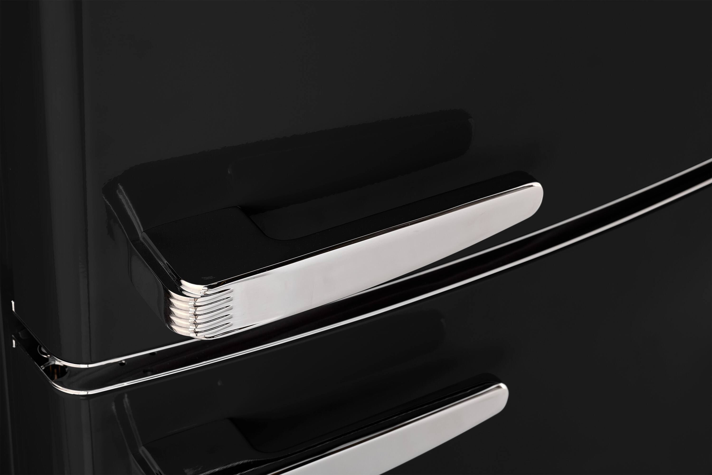 Alt View 9. Unique Appliances - Classic Retro 16.7 cu.ft Bottom Freezer Counter Depth Refrigerator - Midnight Black.