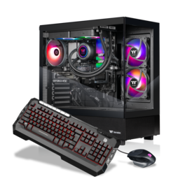 Thermaltake - LCGS View 5860T-270 Gaming Desktop AMD Ryzen 7 5800X3D, 32GB Memory, NVIDIA GeForce RTX 5060 Ti 8GB, 1TB SSD NVMe M.2 - Black