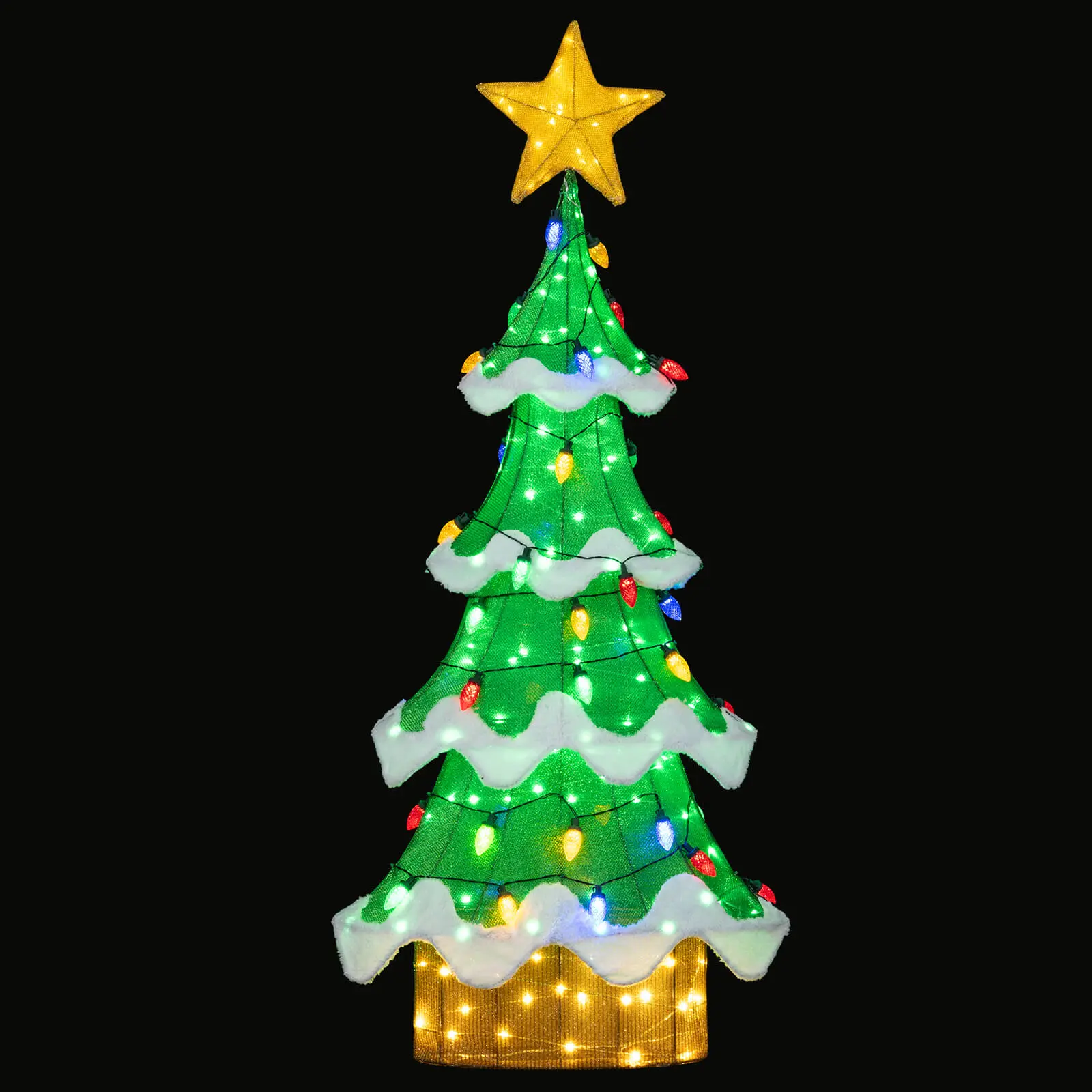 Alt View 5. Costway - Costway 4.3 ft Tall Lighted Christmas Tree with 34 Colorful Strawberry Bulbs, LED Lights - Multicolor.