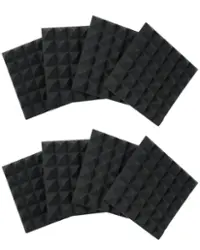 Gator Frameworks - 12x12" Acoustic Pyramid Panels - Charcoal - Front_Zoom