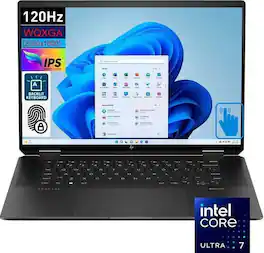 HP - Refurbished Excellent - Spectre x360 2-in-1 Laptop 16.0 WQXGA Display (Ultra 7-155H, 16GB, 1TB SSD, Intel Arc, Win 11 Home) - Nightfall Black