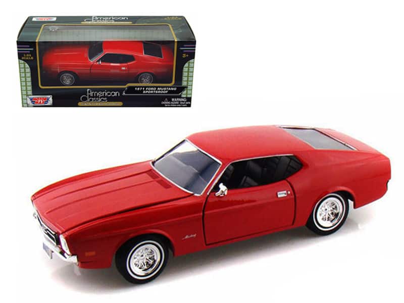 1971 Ford Mustang Sportsroof Red 1/24 Diecast Model Car by Motormax price history on PriceWatchPro
