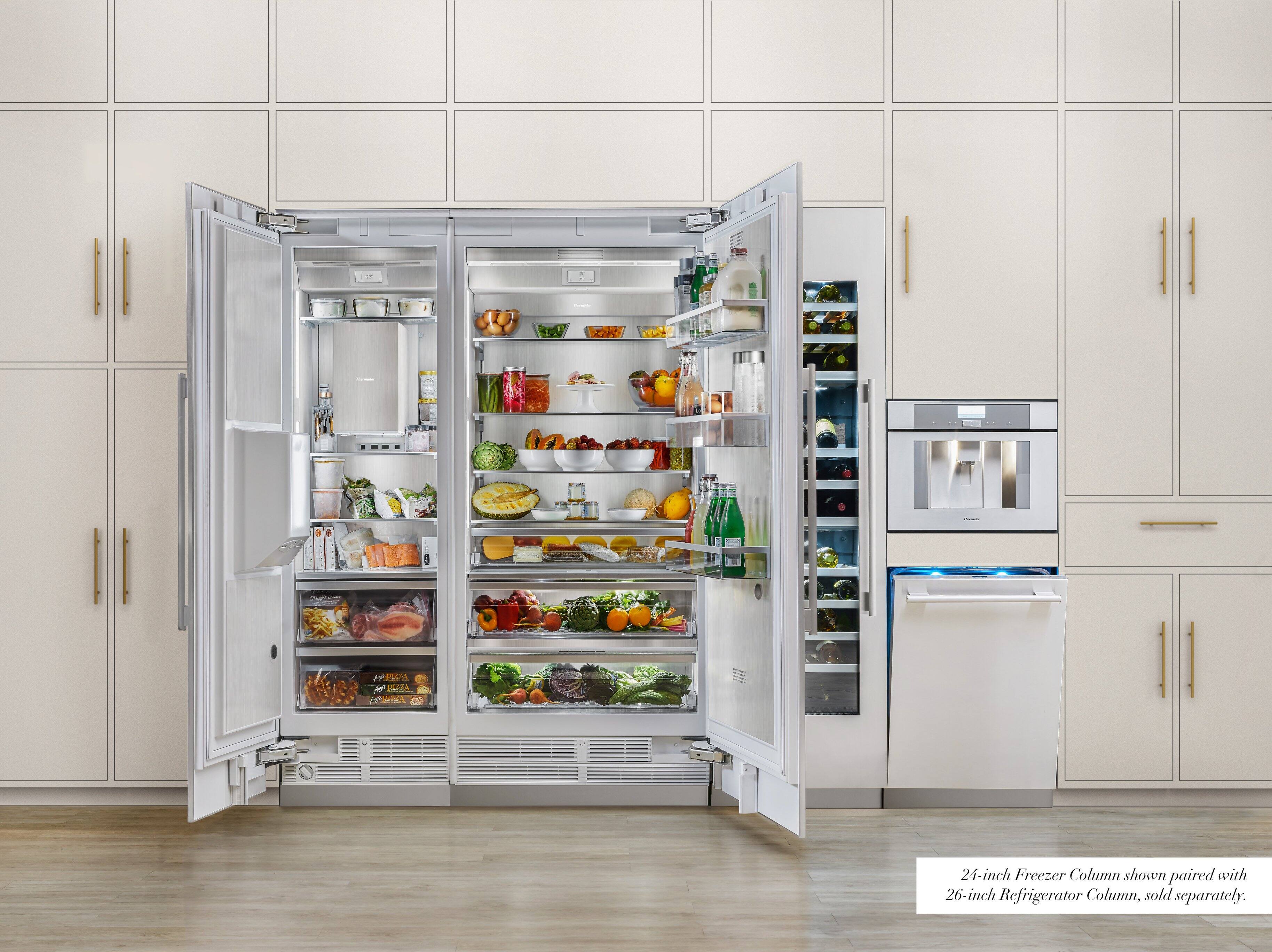 Alt View 13. Thermador - Freedom Collection 11.2 Cu. Ft. Frost-Free Smart Upright Freezer with External Ice and Water Dispenser, Left Hinge - Custom Panel Ready.