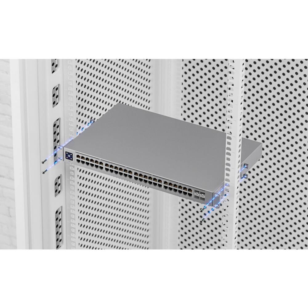 Alt View 3. Ubiquiti - 48-Port Gigabit PoE+ Compliant Managed Switch USW-48-POE - Gray.