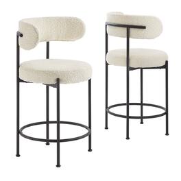 Albie Boucle Fabric Counter Stools Set of 2 by Modway - 0