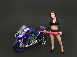 Umbrella Girl I Figure For 1:18 Scale Models by American Diorama - Multi