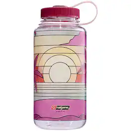 Nalgene - Sustain 32 oz. Wide Mouth Water Bottle - Clear Stained Glass Sunset