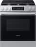 Samsung - 30 in. Wide 5 Burner 6.0 cu. ft. Bespoke Smart Slide-In Gas Range with No-Preheat Air Fry Max - Stainless Steel