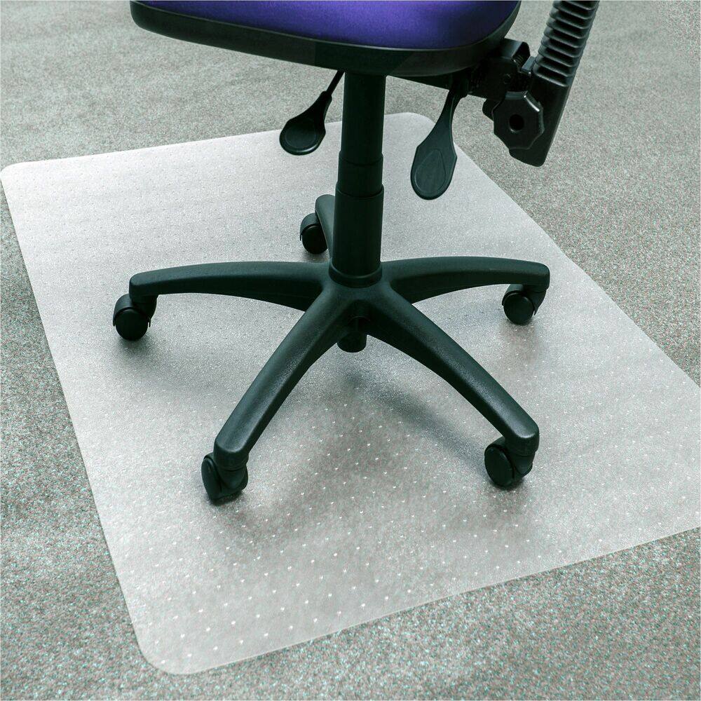 Front. Floortex - Advantagemat Plus APET Rectangular for Low/Standard Pile Carpets - 46" x 60" - Clear.