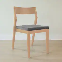 Plank+Beam - Dining Chair Frame (1 Pack), with Graphite Cushion - Blonde