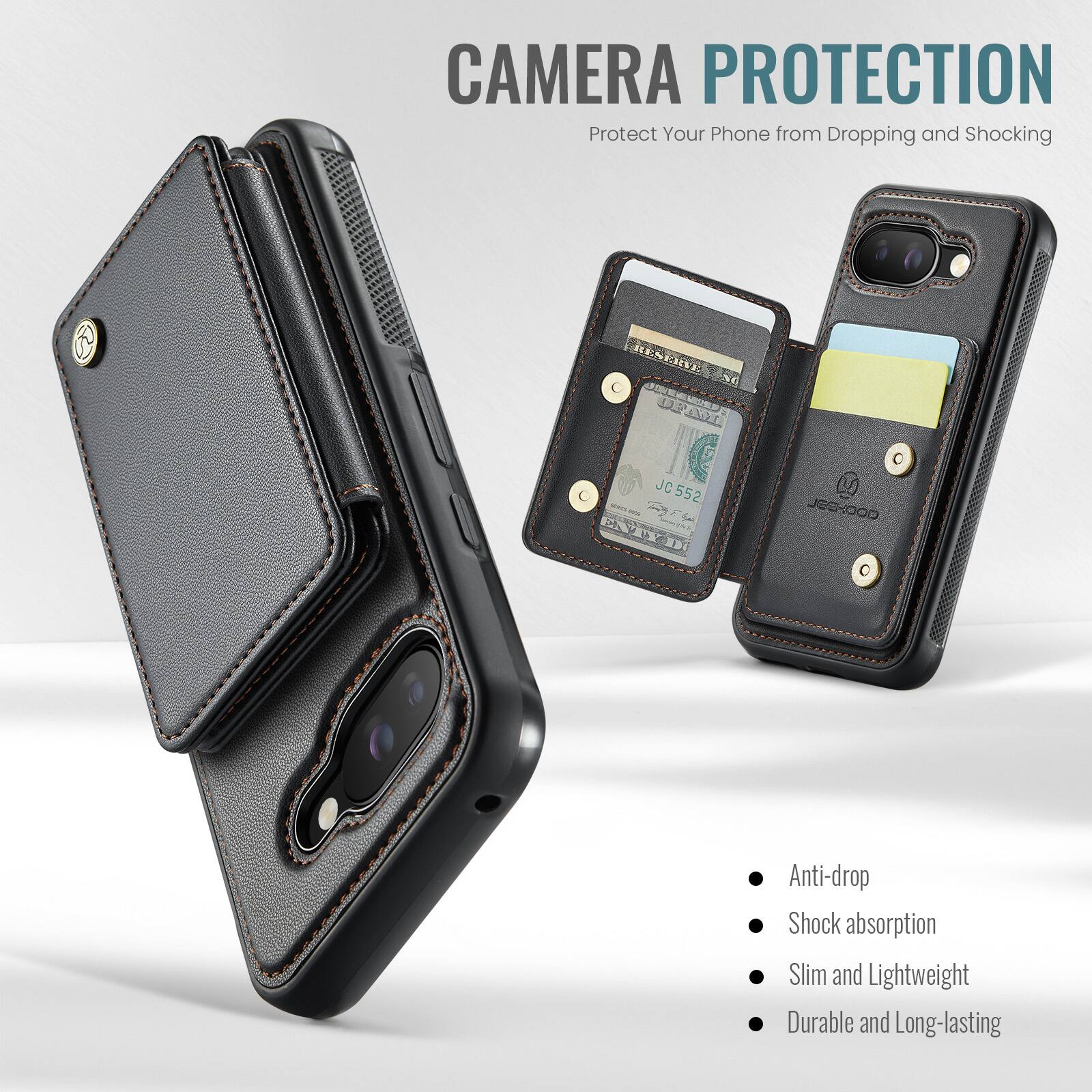 CAMERA PROTECTION  
Protect Your Phone from Dropping and Shocking  

Anti-drop  
Shock absorption  
Slim and Lightweight  
Durable and Long-lasting
