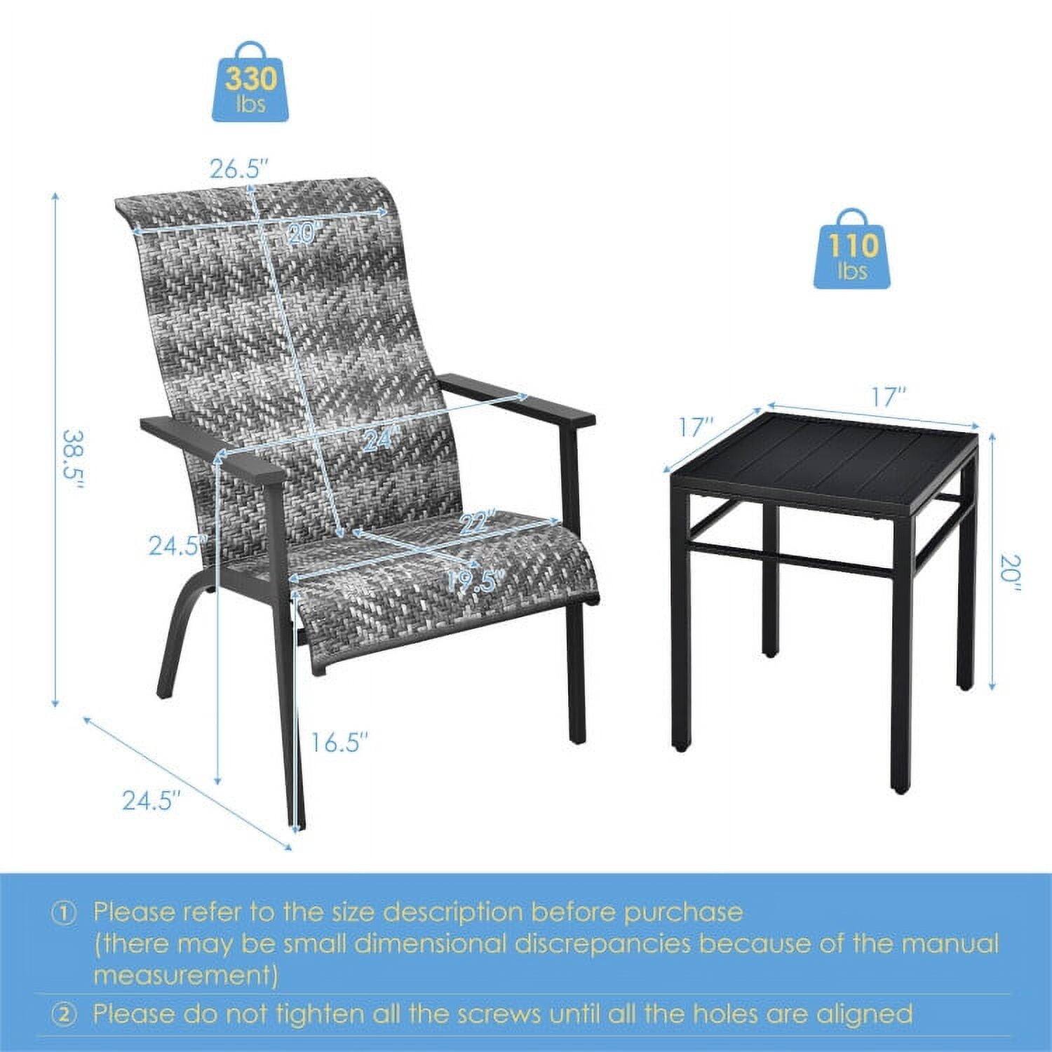 330 lbs 26.5" 20" 110 lbs 38.5" 17" 17" 24.5" 20" 16.5" 24.5" 1

Please refer to the size description before purchase (there may be small dimensional discrepancies because of the manual measurement)

Please do not tighten all the screws until all the holes are aligned