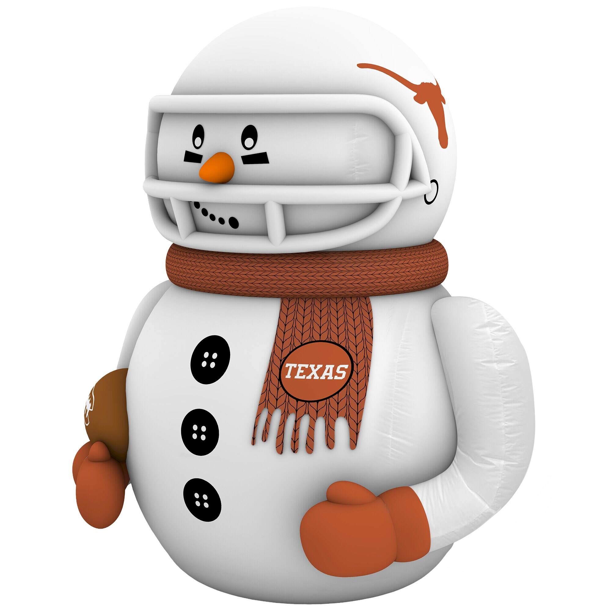 Alt View 1. Sporticulture - Texas Longhorns Inflatable Snowman Player - Brown.