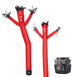 VEVOR - Inflatable Tube Man Set, 6 ft Tall,Wacky Waving Inflatable Dancing Tube Guy with 1/15 HP Blower,PP Shell IPX3 Waterproof - Red