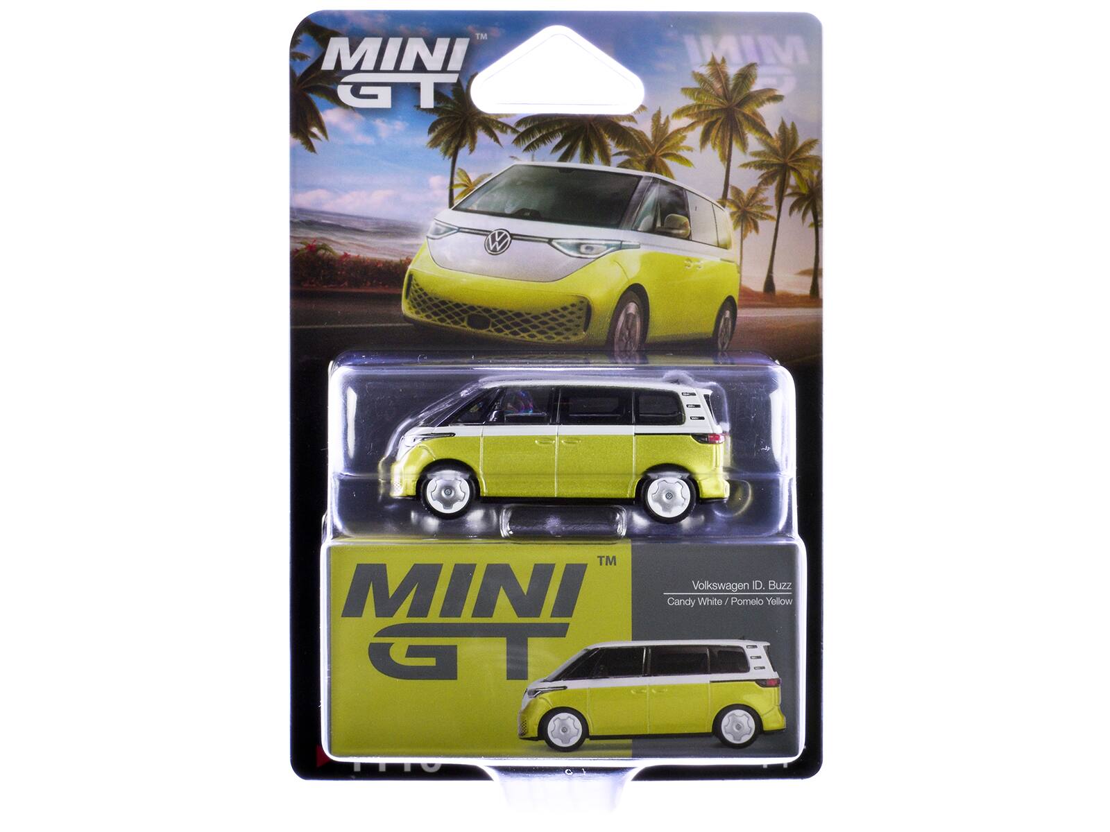 MINI GT  
Volkswagen ID. Buzz  
Candy White / Pomelo Yellow