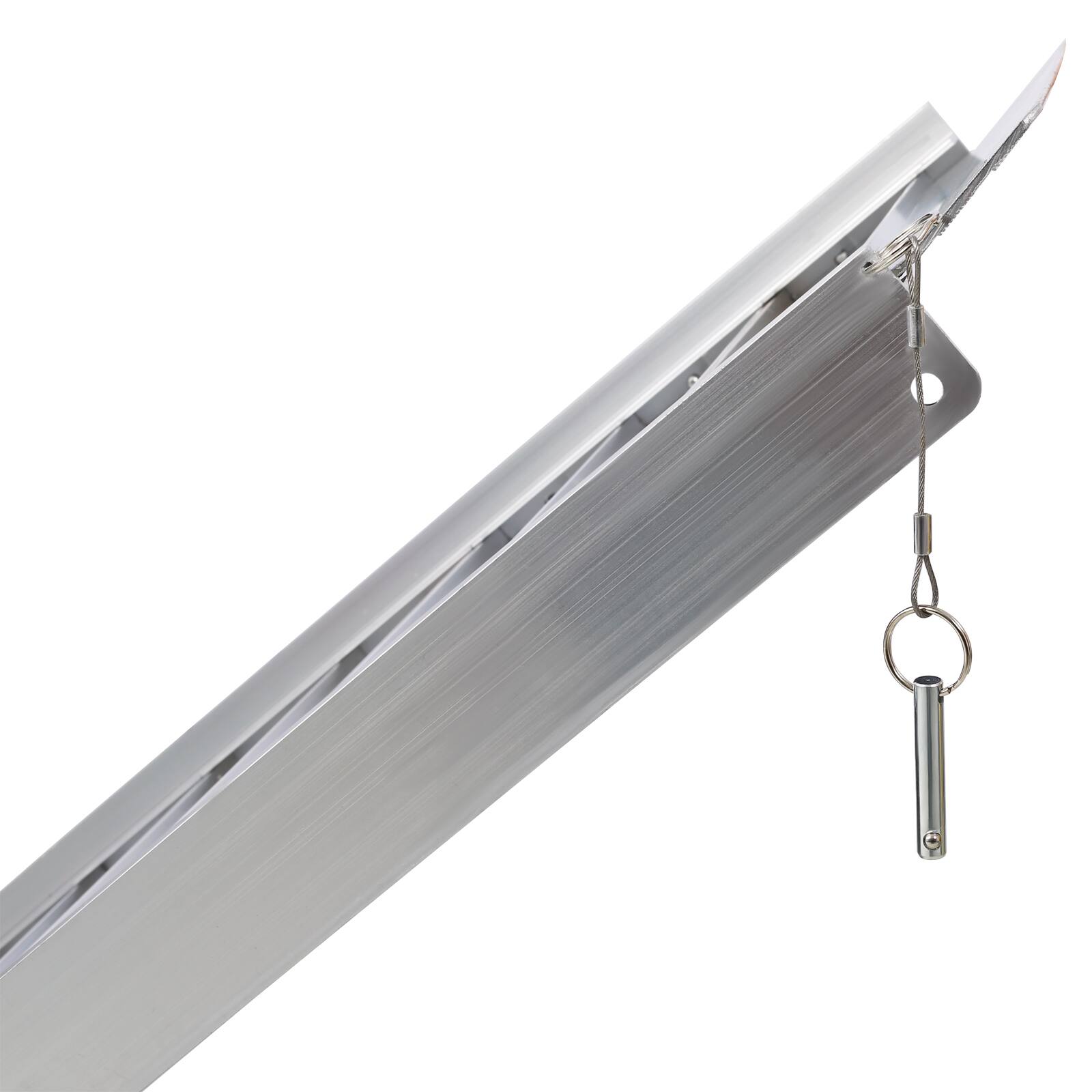 Alt View 2. ELEMENT ACE - 7ft Aluminum Threshold Ramp - Portable, Foldable, 600lb Capacity, Non-Skid, Two-Piece Design - Silver.