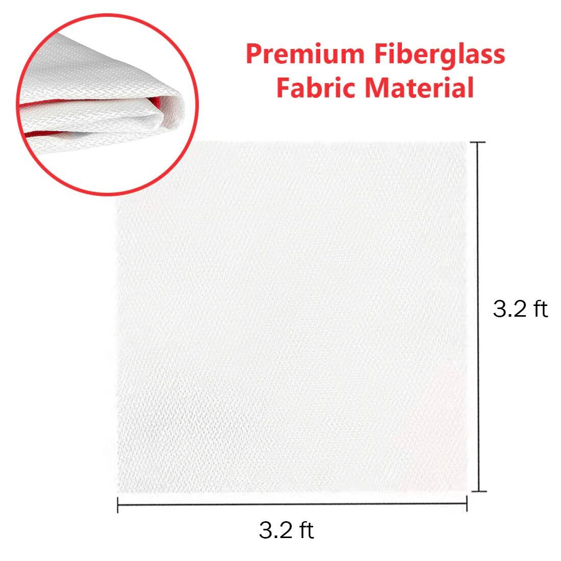 Premium Fiberglass Fabric Material  
3.2 ft x 3.2 ft