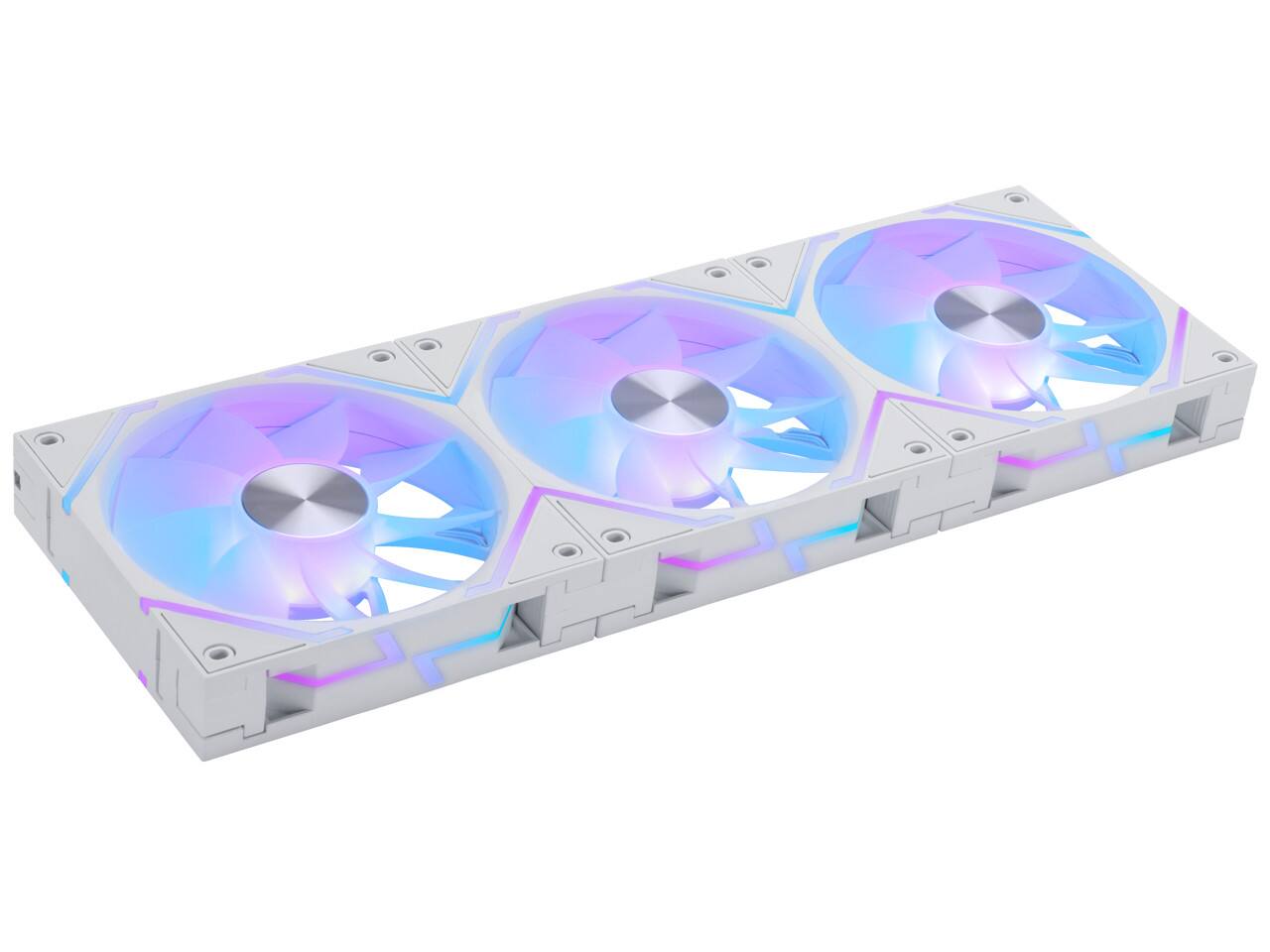 Left. MSI - MSI MPG EZ120R White 3x ARGB Fan, Magnetic, Mystic Sync, Fluid Bearing - White.
