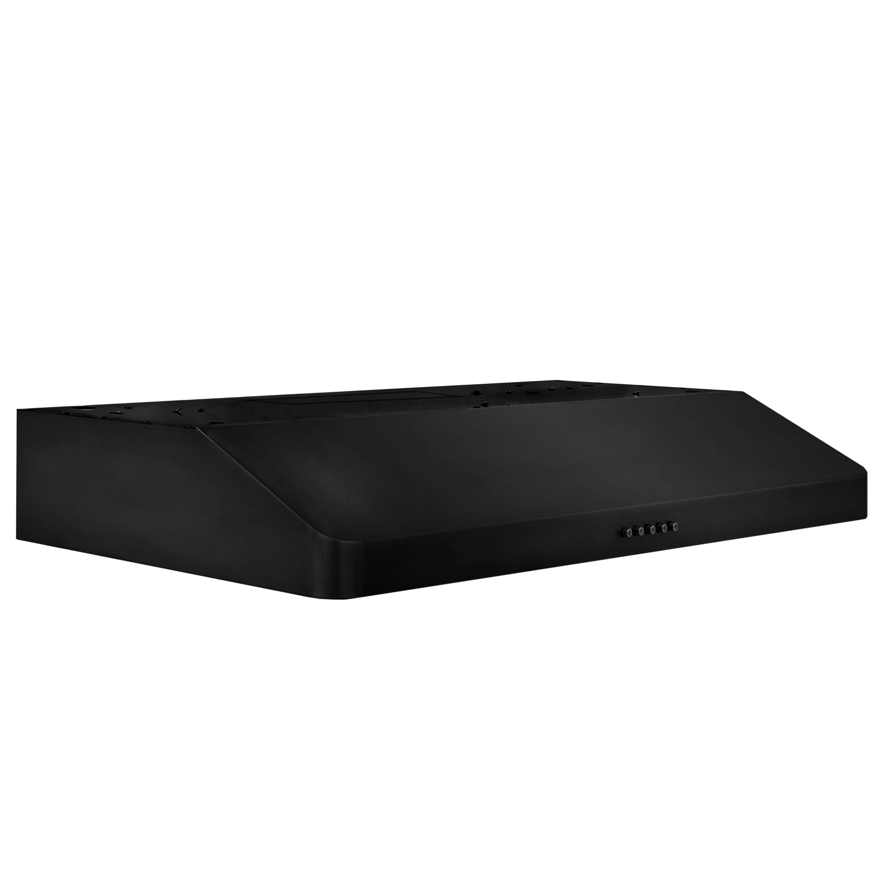 Left. ZLINE - ZLINE 30 in. 400 CFM Ducted Under Cabinet Range Hood (BS617-30) - Black Stainless Steel.