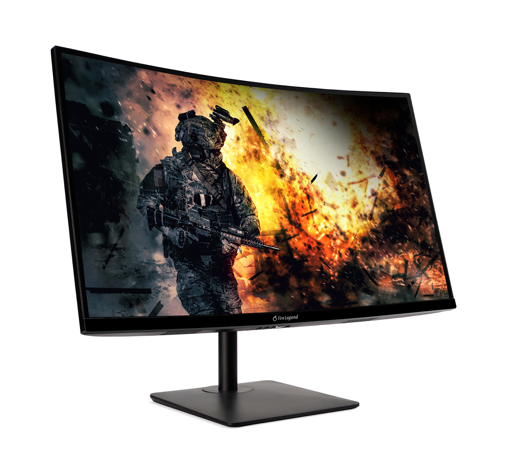Angle. Acer - AOPEN 27HC5UR S 27" Curved Gaming Monitor | QHD 2560x1440 | 165Hz Refresh | 1ms Response | HDR10 - Black.