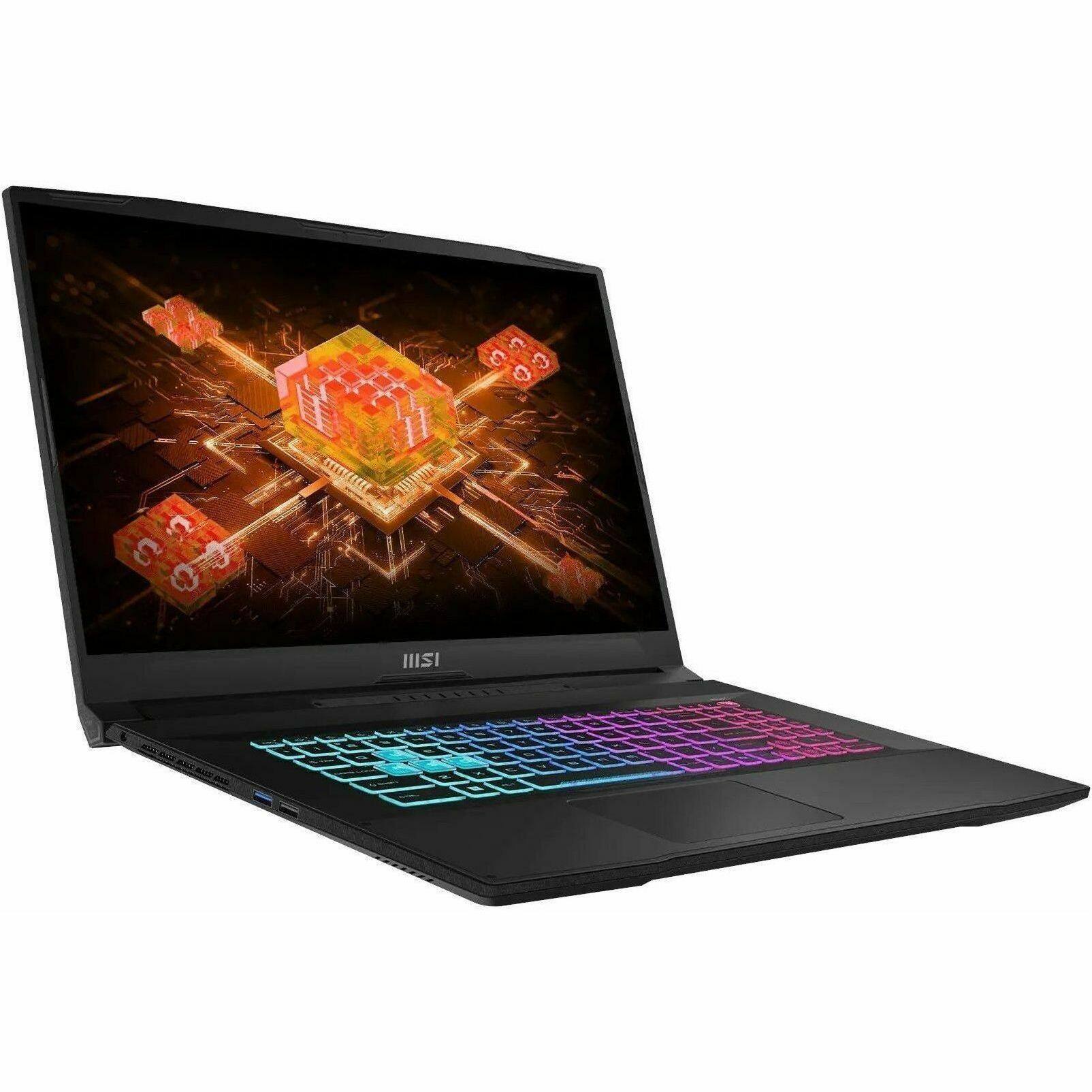 Alt View 3. MSI - MSI Katana A17 AI B8V KATANA A17 AI B8VF-895US 17.3" Gaming Notebook - Full HD - AMD Ryzen 9 8945HS - 32 GB - 1 TB SSD - - Black.