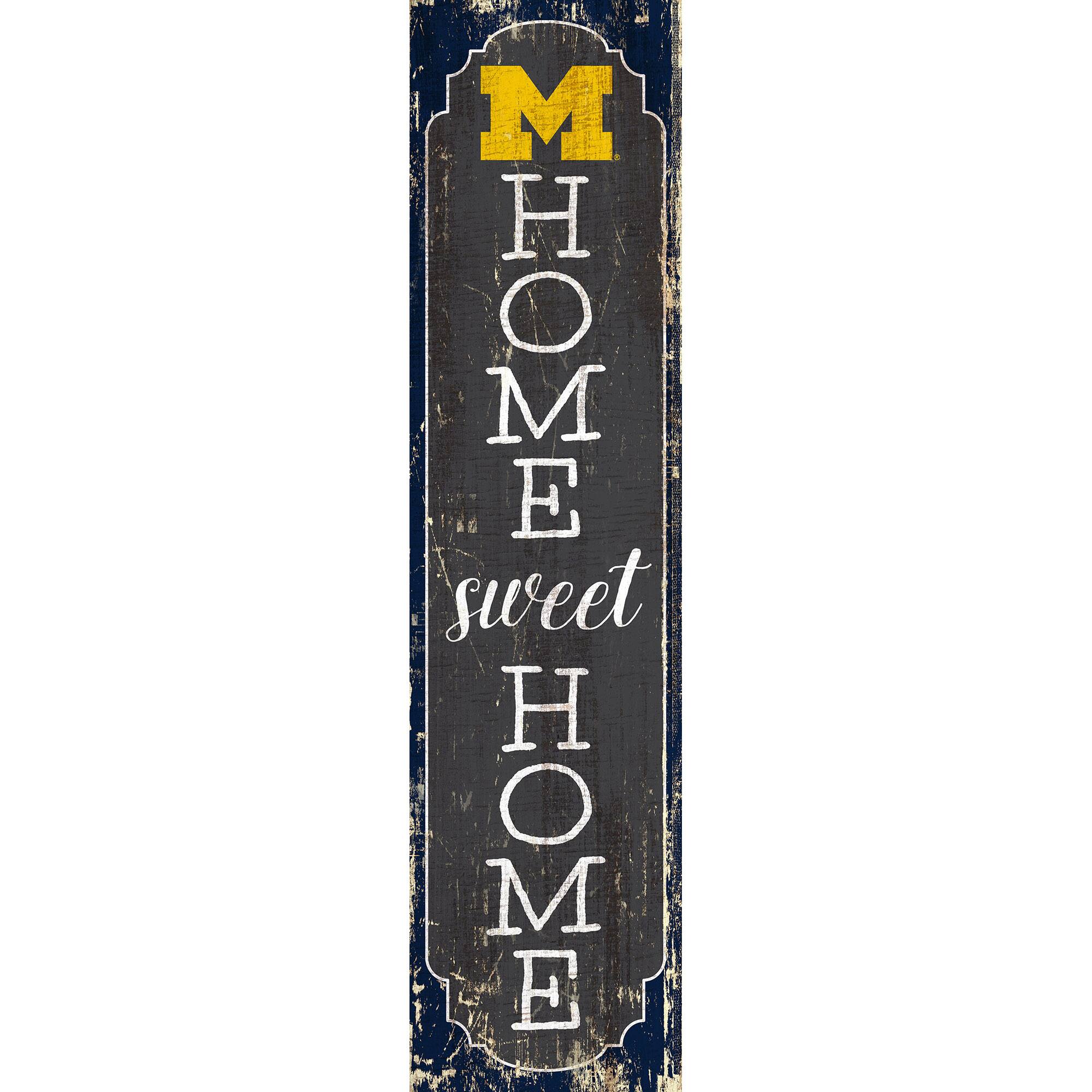 Michigan Wolverines 24" Home Sweet Home Leaner Sign