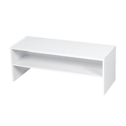 Front. Costway - 3 PCS Stackable Shoe Rack 31-Inch Horizontal Organizer 2-tier StorageShelf White - White.