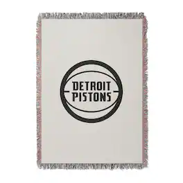 Chad & Jake - Detroit Pistons Woven Blanket - White