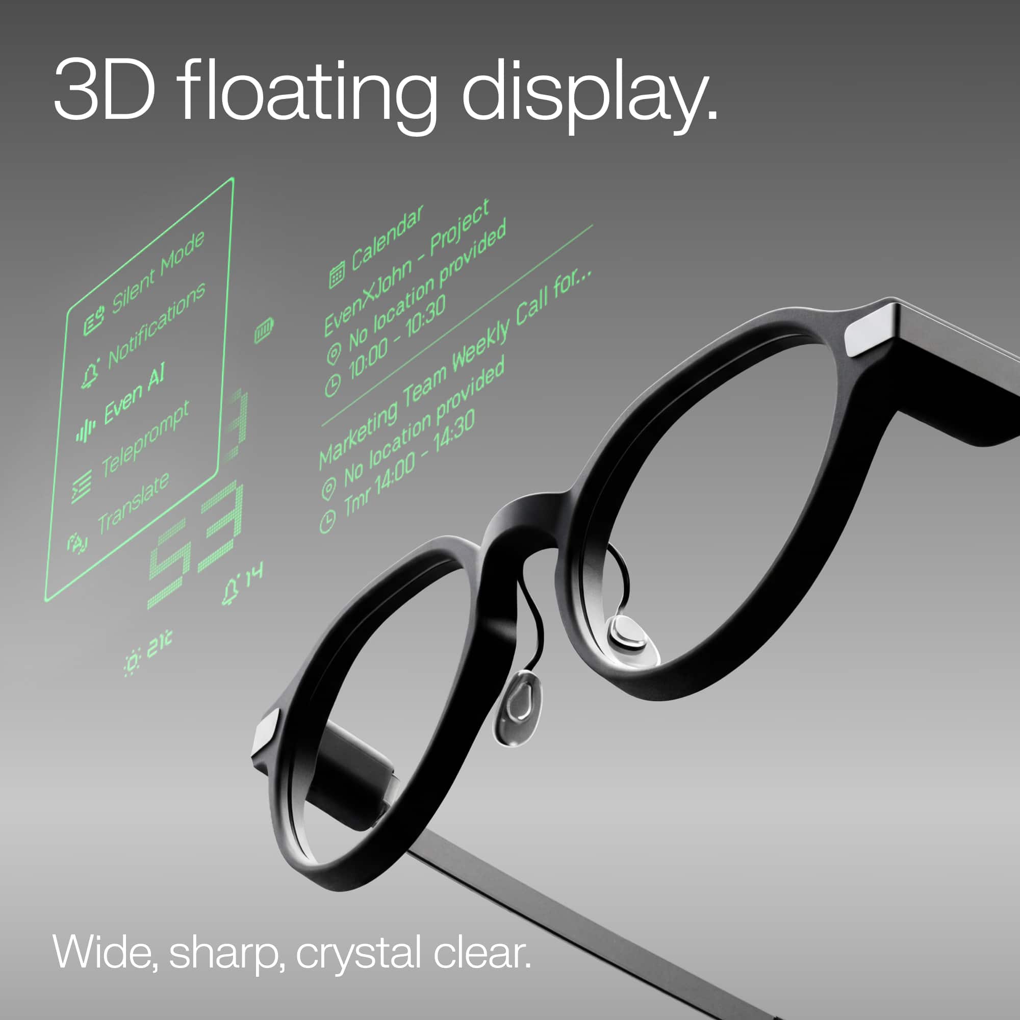 Even Realities Even G2 B Smart Glasses Grey Gray - Best Buy