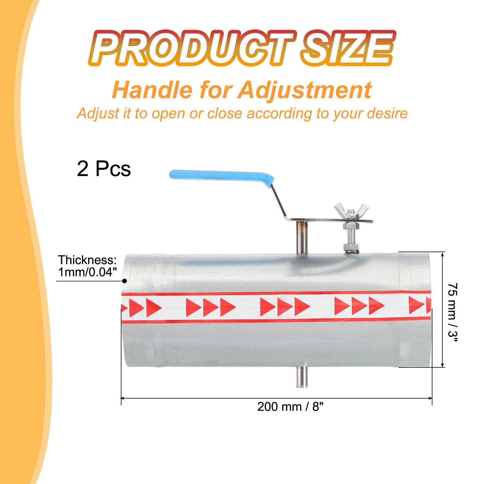 PRODUCT SIZE  
Handle for Adjustment  
Adjust it to open or close according to your desire  

2 Pcs  

Thickness: 1 mm / 0.04"  

75 mm / 3"  

200 mm / 8"