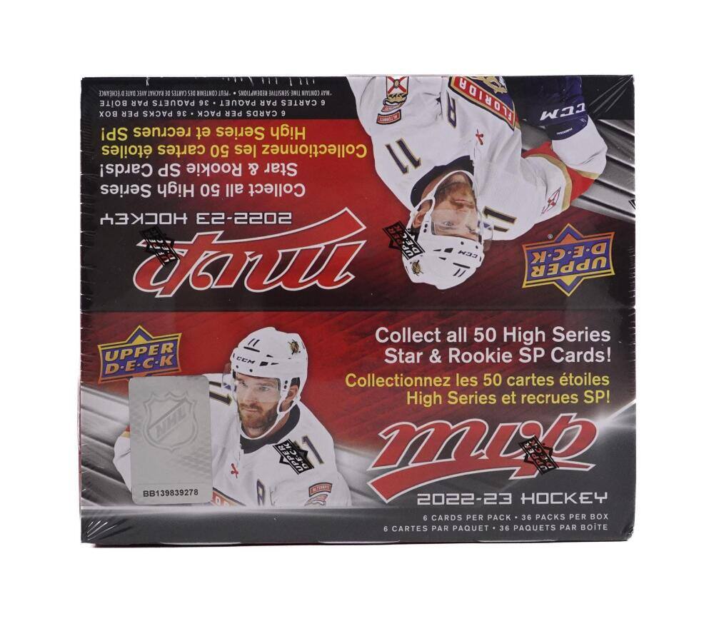 2022-23 Upper Deck MVP Hockey Retail 36-Pack Box price history on PriceWatchPro
