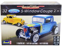 Level 5 Model Kit 1932 Ford 5-Window Coupe 2-in-1 Kit 1/25 Scale Model by Revell - Blue