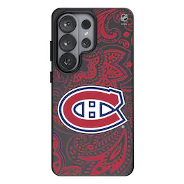 Keyscaper - NHL - Montreal Canadiens Paisley Galaxy Magnetic Bump Case - S24 - Black