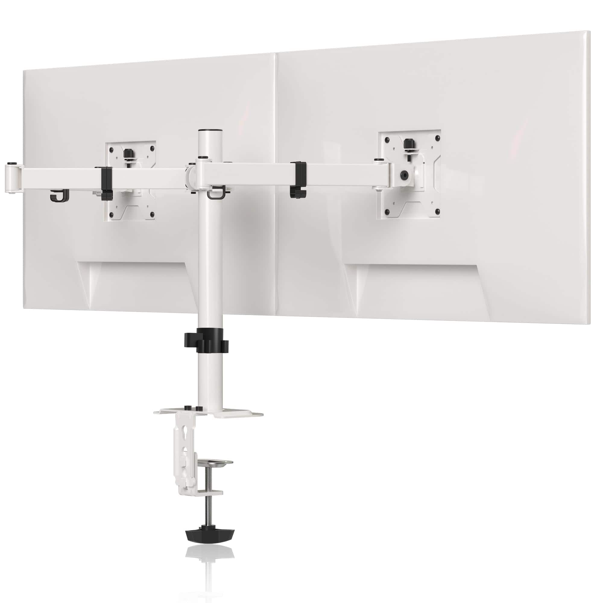 Hirose Alice - Single Monitor Stand Heavy Duty Adjustable Arm Desk Mount For 13-32inch Tilt Swivel Rotate Support 22 Lbs Sin - white-13-42IN for 2 screen