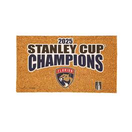 Evergreen Enterprises - Florida Panthers 2025 Stanley Cup Champions 28" x 16" Color Logo Coir Mat - Blue