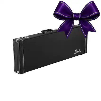 Front. Fender - Fender Classic Series Wood Case for Statocaster/Telecaster (Black).