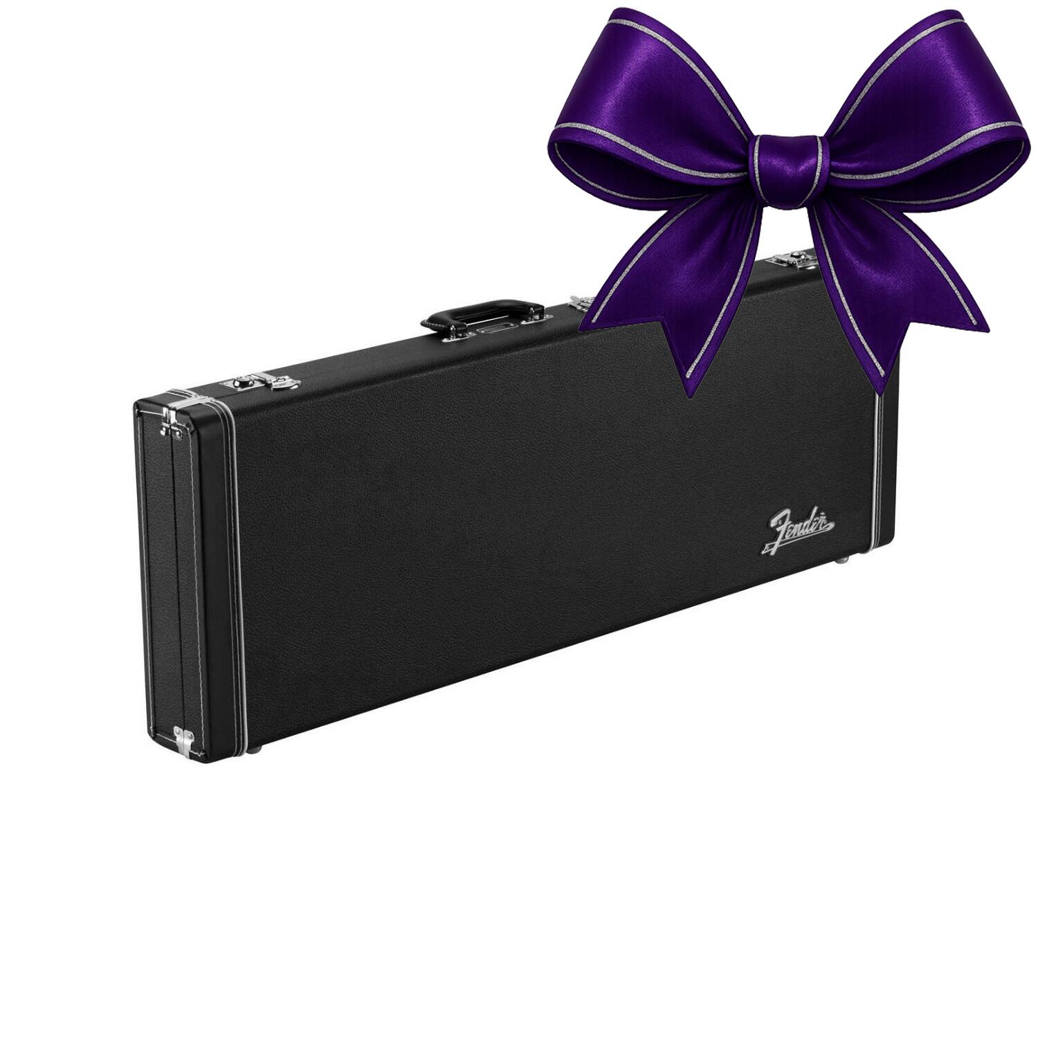 Front. Fender - Fender Classic Series Wood Case for Statocaster/Telecaster (Black).