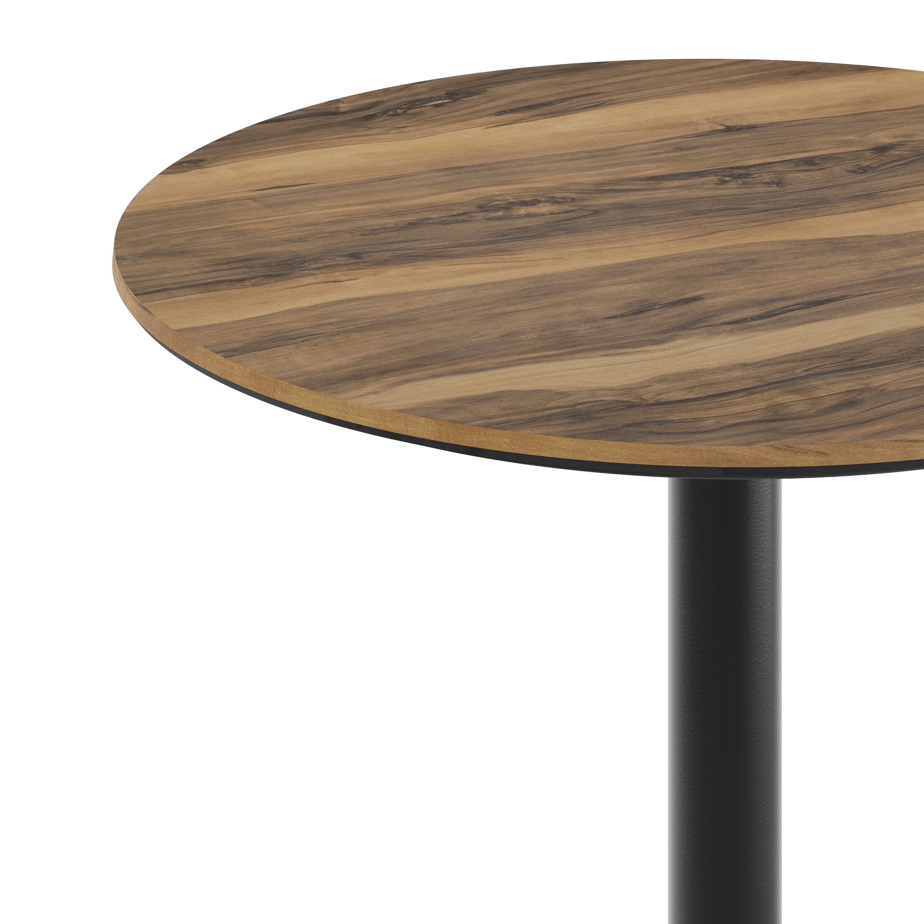 Alt View 9. Emma + Oliver - PureShield Tabletop with Seam-Free Surface Innovation and Bar Height Base - Natural/Black Base.