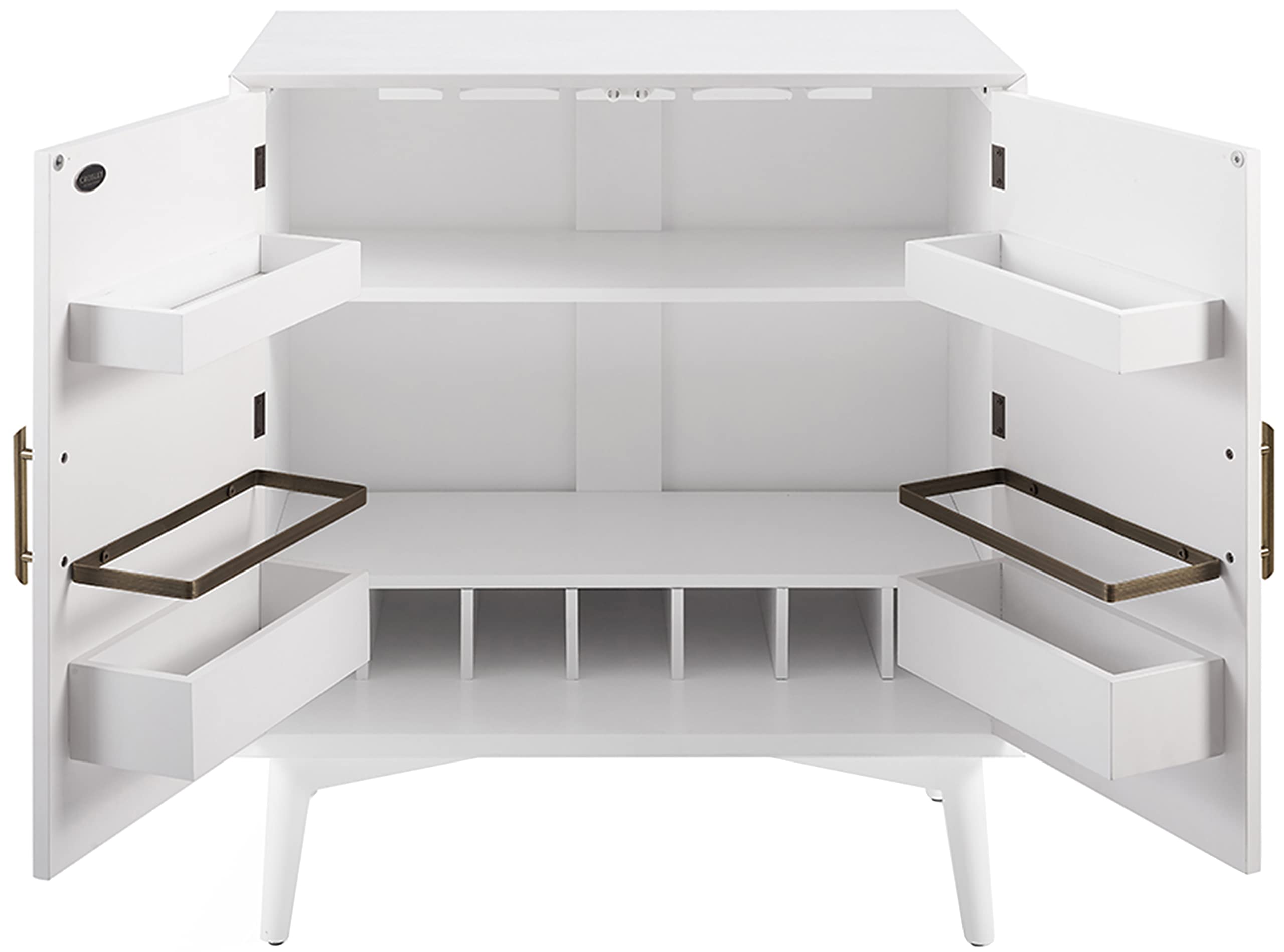 Left. Crosley Furniture - Landon Bar Cabinet - White.