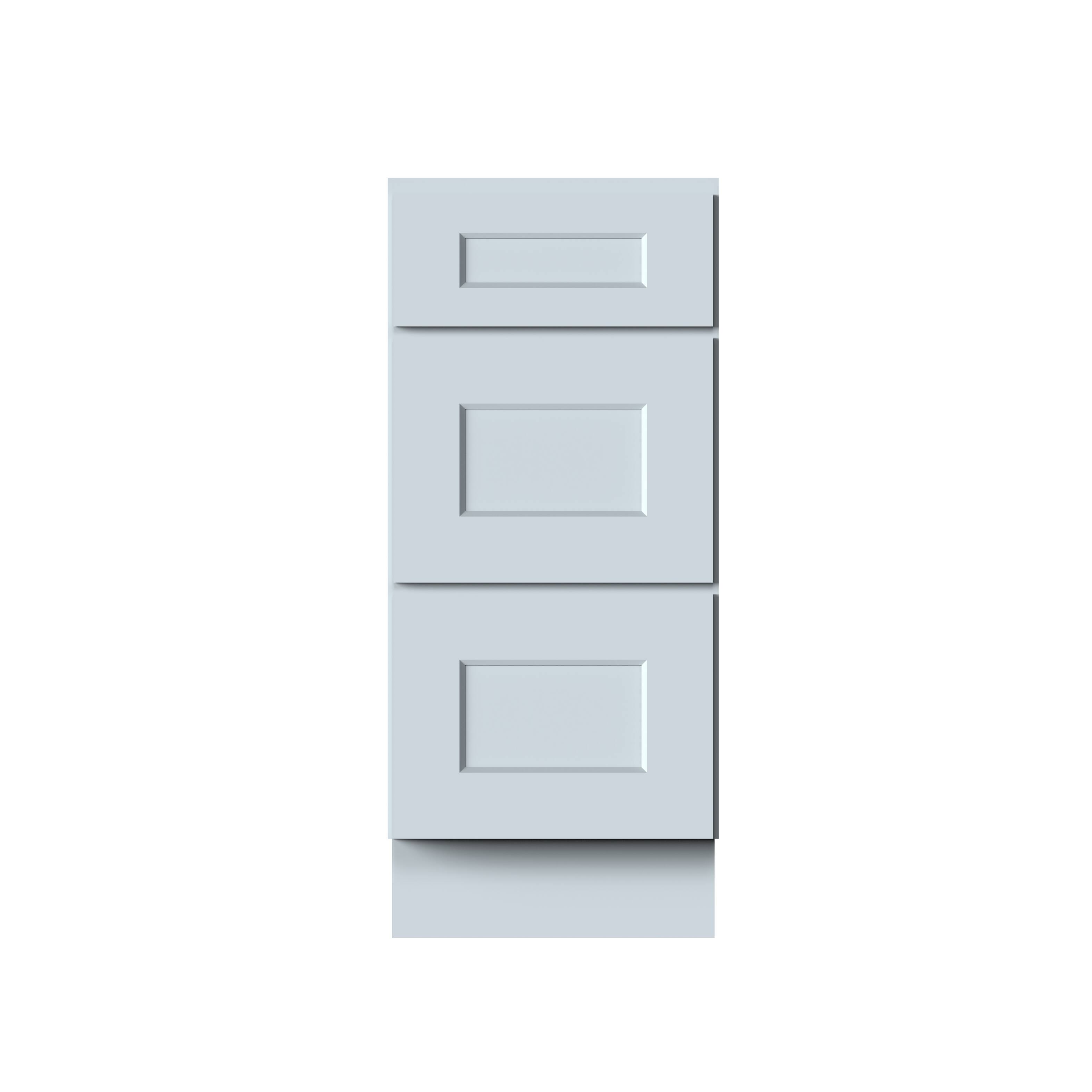 Alt View 1. Boyel Living - Dove Gray Drawer Base Cabinets 34.5.Wx24in.H Ready to Assemble Kitchen Cabinets 3Drawers - DOVE GRAY.
