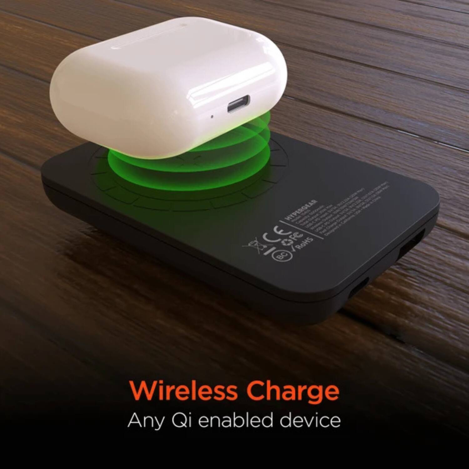 Left. Stock Preferred - 5000mAh Magnetic Wireless Power Bank.