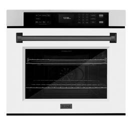 ZLINE - 30 in. Autograph Wall Oven w/ Air Fry and Self Clean w/ White Black Accents - Stainless Steel