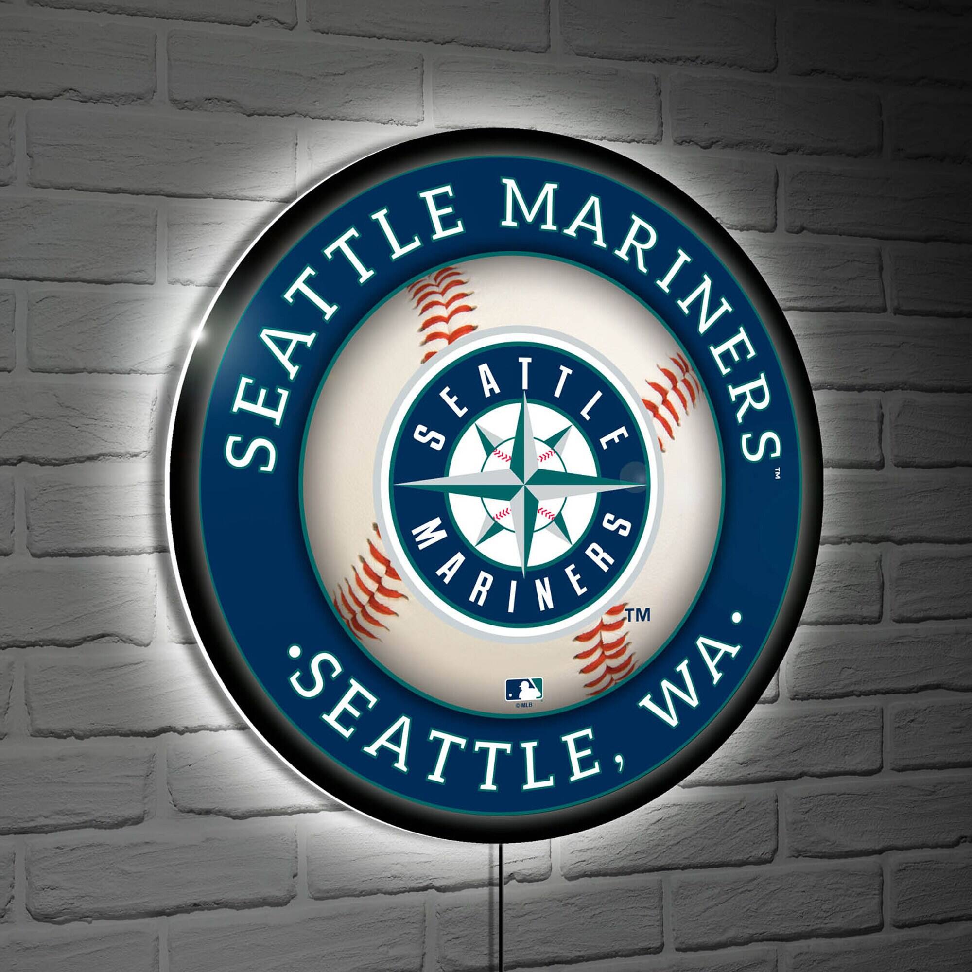 Seattle Mariners LED XL Round Wall D-cor