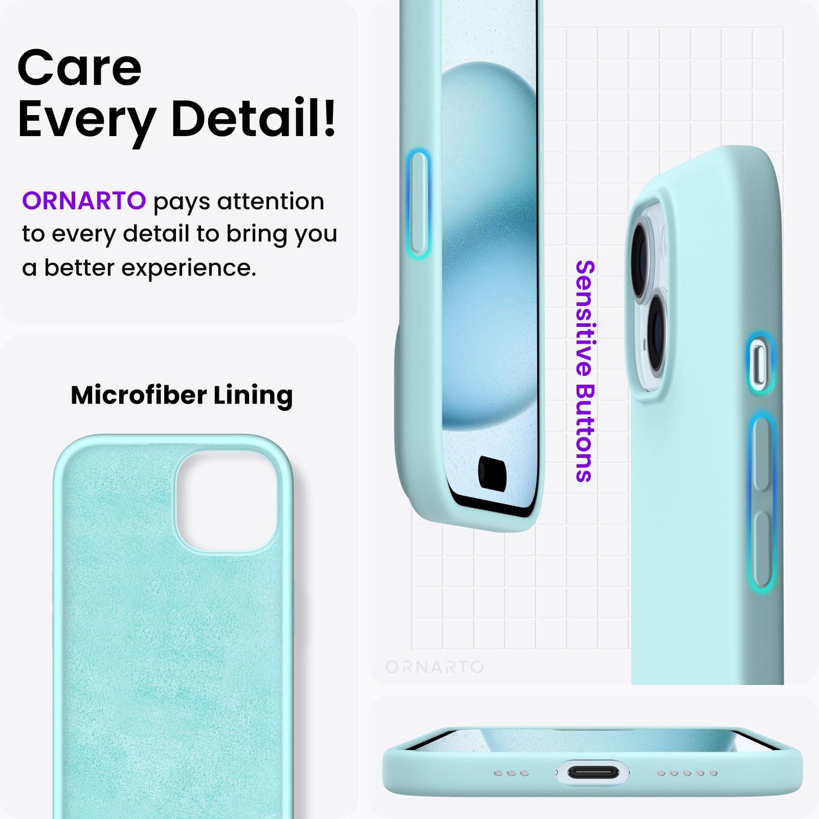 Care Every Detail! ORNARTO pays attention to every detail to bring you a better experience. Microfiber Lining Sensitive Buttons ORNARTO
