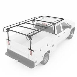 VEVOR - Service Body Truck Ladder Rack 1000LBS Capacity Over-Cab Trucks Rack, 21"-31" Height Adjustable, Fit Single/Dual Rear - Black
