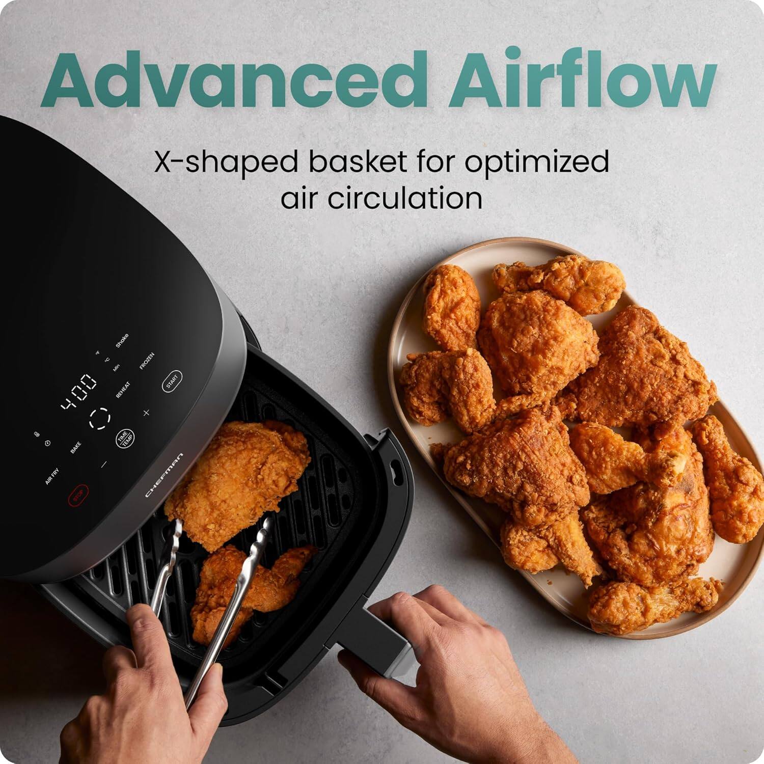 Advanced Airflow  
X-shaped basket for optimized air circulation