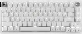 CORSAIR - K65 PLUS RGB 75% Wireless Mechanical Pre-Lubed MLX Red Linear Switch Gaming Keyboard for Mac with Hot-Swappable Switches - Frost White
