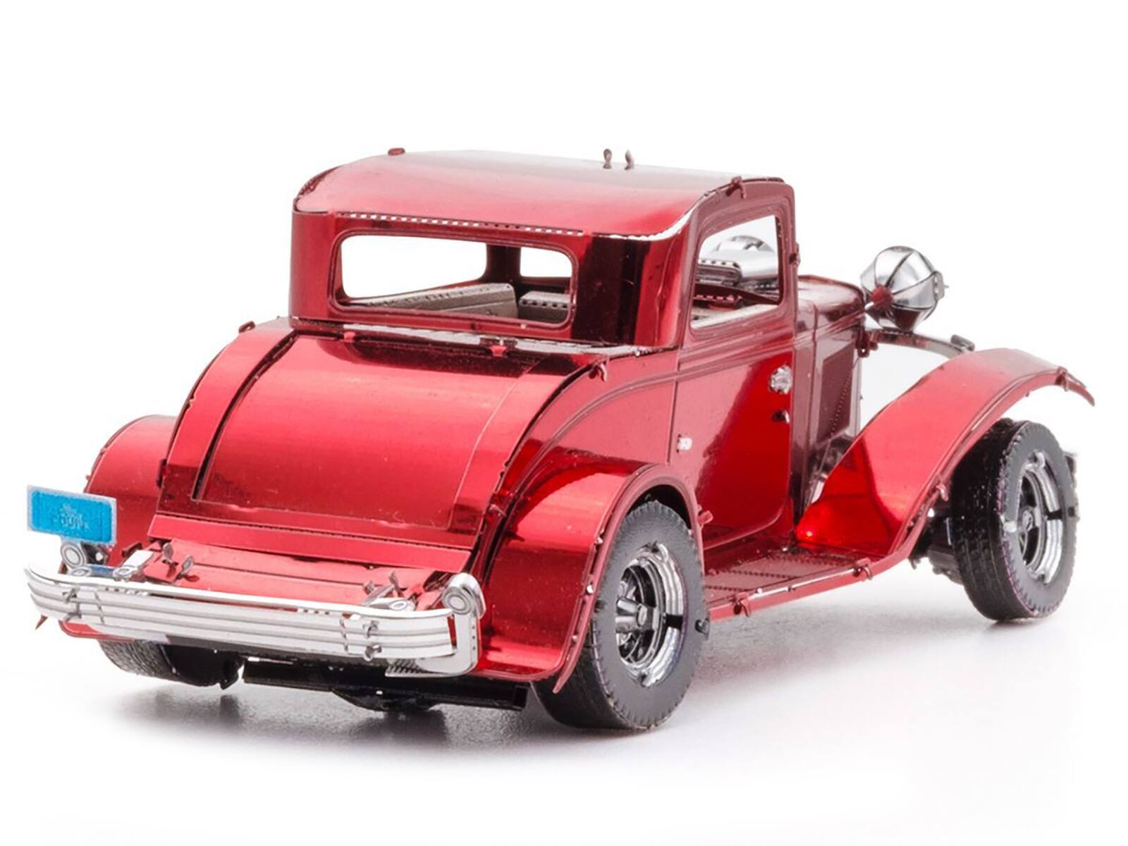 Left. Metal Earth - Model Kit 1932 Ford Coupe Red (Moderate Difficulty) Steel Model by Metal Earth - Red.