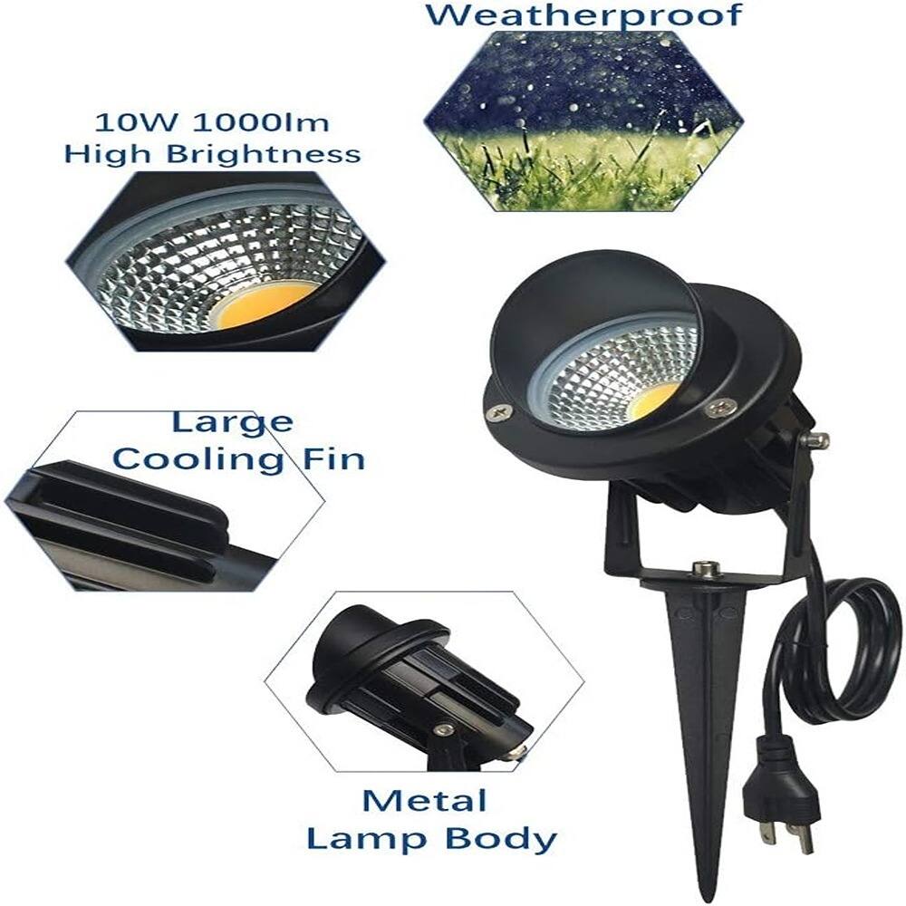 - Weatherproof
- 10W 1000lm High Brightness
- Large Cooling Fin
- Metal Lamp Body